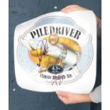 A Limited edition (67/250) poster for the 'Piledriver Ale' and is believed to be signed by the
