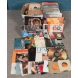 A large quantity of single and album vinyl record, together with a collection of CD's - covering a