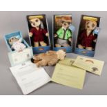 Five meerkat soft toys. Including four boxed compare the market examples, etc.