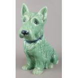 A large mint green Sylvac dog, stamped 1209 on base, 28cm tall.