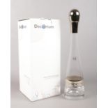 A Turkish handcrafted glass Decorium decanter. Comprising of Platinum decoration. Boxed. H: 36.