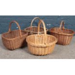 A collection of wicker baskets. (4)