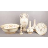 A collection of Royal Devon ceramic's. Large vase (40cm height), bud vase (27cm height), Large