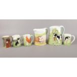 Six pieces of Border Fine Art Country Kitchen James Herriot collection. Comprising of a large cow