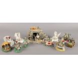 A small quantity of ceramic figures, to include Border Fine Arts family of Border Collies and a
