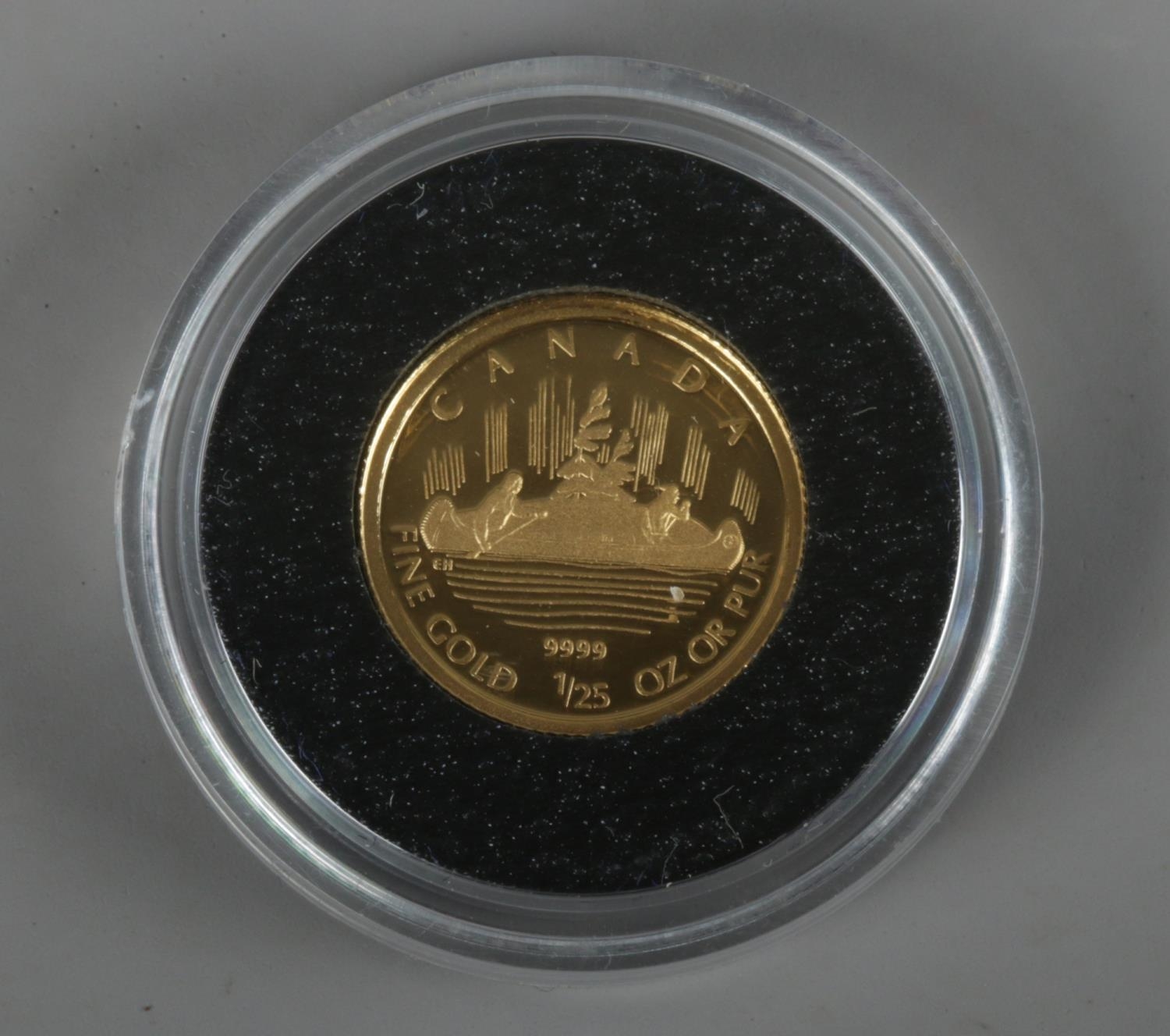 A Canadian 50 cents 2005 gold coin. Stamped fine gold 1/25 oz or pur. - Image 2 of 2