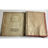An 1866 Huge Scrap Book on silk sheets (47 x 39cm approx)