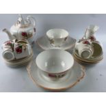 VINTAGE UN-NAMED FINE TEASERVICE 25 pieces to include a teapot
