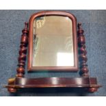 A DRESSING TABLE SWIVEL MIRROR standing approx 60cm high, mirror frame needs some attention.