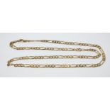 375 stamped yellow gold necklace length 56cm and weight 20.5g