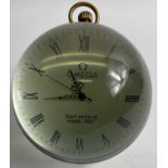A RETRO OMEGA 1882 Glass Ball paperweight clock - very unusual!