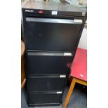 Black four drawer filing cabinet( no key)