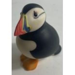 ISLAND PORCELAIN from the Isle of Arran - a PUFFIN standing 8cm tall