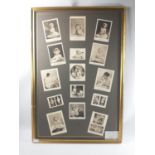 10 SEPIA CARDS OF PRINCESS ELIZABETH mounted in a frame, arranged by Anne Ring and formerly