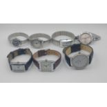 Collection of 7 wrist watches, movements all working at time of entry to include John Deere,