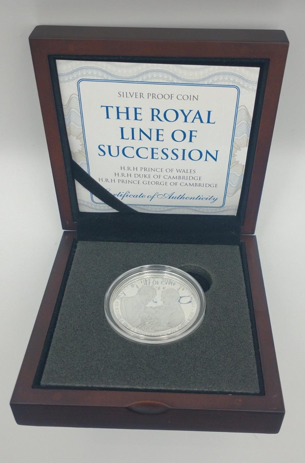 SILVER PROOF COIN 'The Royal Line Of Succession with certificate celebrating Prince Of Wales, Duke - Image 5 of 5