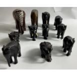 Have your very own herd of twelve ELEPHANTS ranging in size from approx 13cm right down to approx
