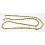 A SUBSTANTIAL weight box 750 stamped yellow gold chain length 50cm, weight 49g approx, with