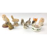 THE BIRD COLLECTION to include a BORDER FINE ARTS Barn Owl (10cm approx) plus a BROCKTON MANOR