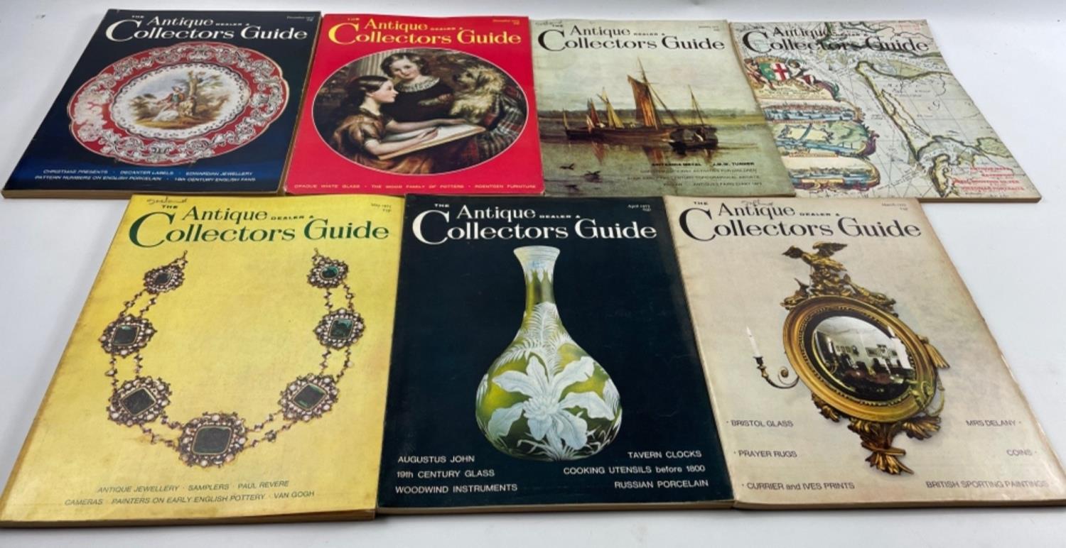 Two small boxes to include THE ANTIQUE DEALER AND COLLECTORS GUIDE monthly VINTAGE magazines - Image 2 of 7