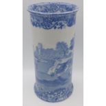 Copeland Spode 'Italian' blue and white straight sided vase