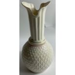 BELLEEK PAROS VASE approx 17cm high.