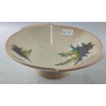 VINTAGE rather attractive GORSE pattern fruit bowl 25cm diameter, stamped BESWICK to base slight