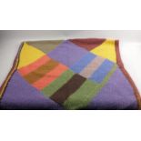 STUNNING HAND KNITTED colourful blanket, great for a cosy-up! 95cm x 155cm approx.