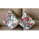 HANDMADE floral CHINTZY cushions ( made by a COOL curtain and cushion maker of the highest