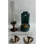 Small mixed lot containing a lovely pair of Kronen Denmark Mid Century Modernism Silver Plated