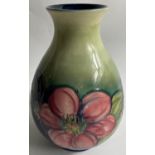 Large WILLIAM MOORCROFT VASE standing 25cm high, has previously been used as a lamp so has a very