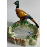 BESWICK trinket dish of a PHEASANT stands approx 10cm high.