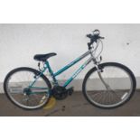 MAGNA 'High flier' blue coloured mountain bike with 26" wheels and bell