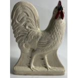 VINTAGE! A flat back style ceramic ROOSTER standing proud at approx 30cm.