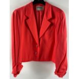 A ladies coral coloured JACKET by JAEGER size 14, length approx 52cm