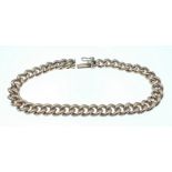 Heavy 18ct stamped chain-link BRACELET (every link stamped 18ct) weight 44.25g, length 18cm approx
