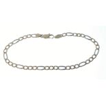 A 750 stamped yellow gold chain link BRACELET with lobster claw fastening length 20cm, gross