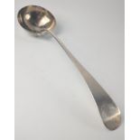 An early London silver hallmarked 1774 LADLE, by silversmith W.C, dimensions 31cm long approx,