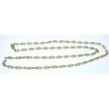 SUBSTANTIAL 750 stamped yellow gold chain NECKLACE length 76cm x weight 50.25g approx