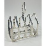 A small SHEFFIELD Silver Hallmarked 1917 Toast rack by silversmith J Dixon & Son 78g weight approx