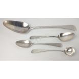 Four assorted London hallmarked silver SPOONS to include 2 by silversmiths PETER & WILLIAM BATEMAN