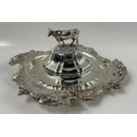 A silver hallmarked Sheffield 1835, butter tray and lid with bovine finial by silversmith HENRY