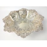 Silver Birmingham hallmarked 1901 repousse and pierced BONBON DISH of exceptional quality!,