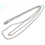 A DOUBLE LINK/DOUBLE LENGTH 375 stamped long-guard CHAIN with lobster claw fastening length 80cm