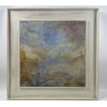 A framed oil painting by VIVIENNE HAIG, "Brig O'Doon (a study)", visible canvas 40 x 40cm, frame