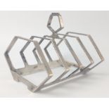 A Birmingham silver hallmarked 1930 small TOASTRACK by silversmith DEAKIN & FRANCIS LTD, 8 x 7cm,