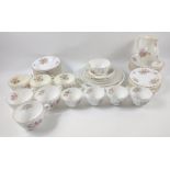 A vintage ROYAL WORCESTER ROANOKE part service to include 7 saucers (17.5cm), 1 saucer (17cm), 6