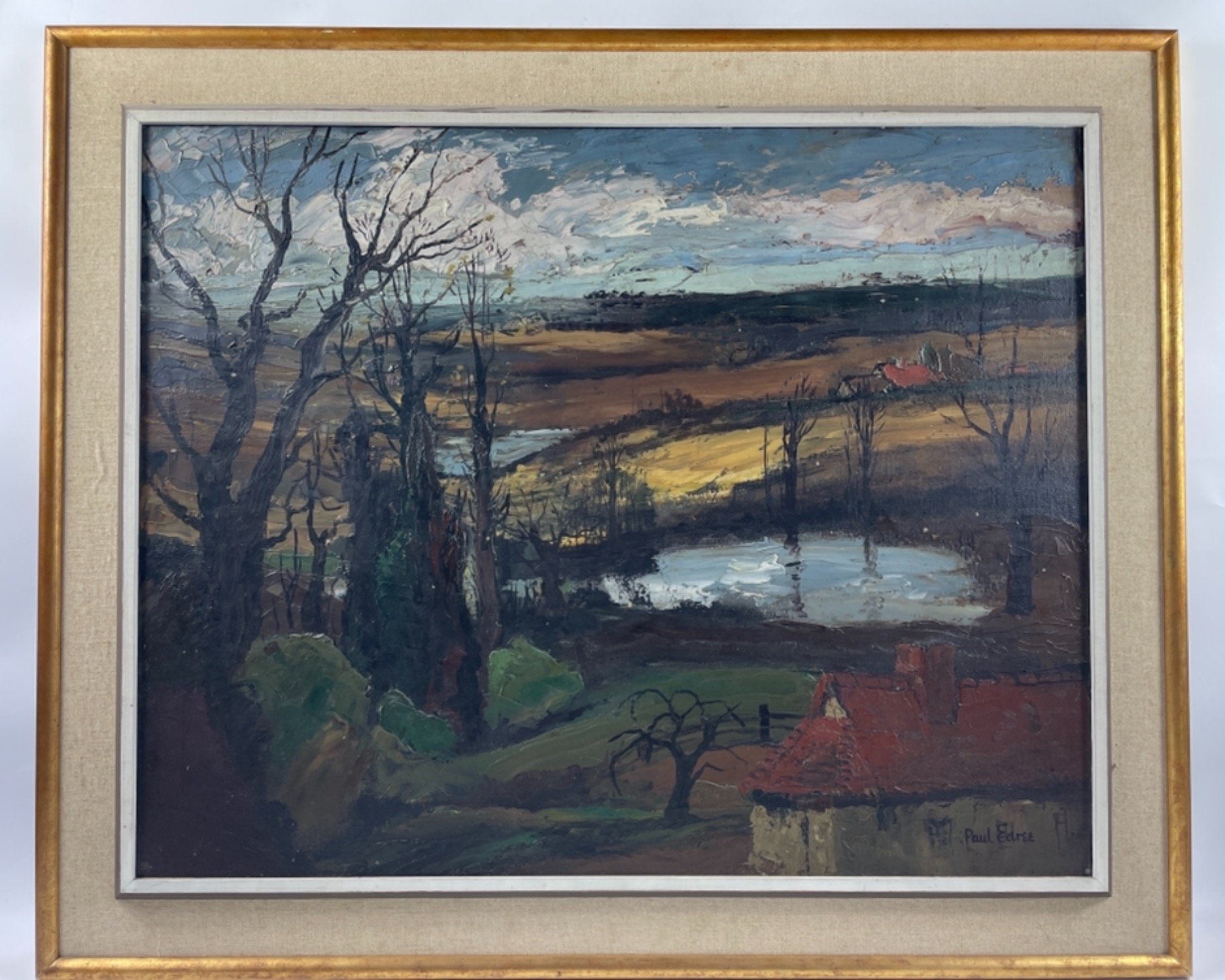 A framed oil painting by PAUL EAREE "Autumn in the valley", visible canvas 76.5 x 60cm, frame size