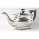 A Sheffield hallmarked 1962 inscribed TEAPOT by silversmith (EMILY) VINERS LTD, height 30cm length