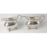 Two Sheffield silver hallmarked 1962 SUGAR and MILK combination by silversmith VINERS LTD, sugar -